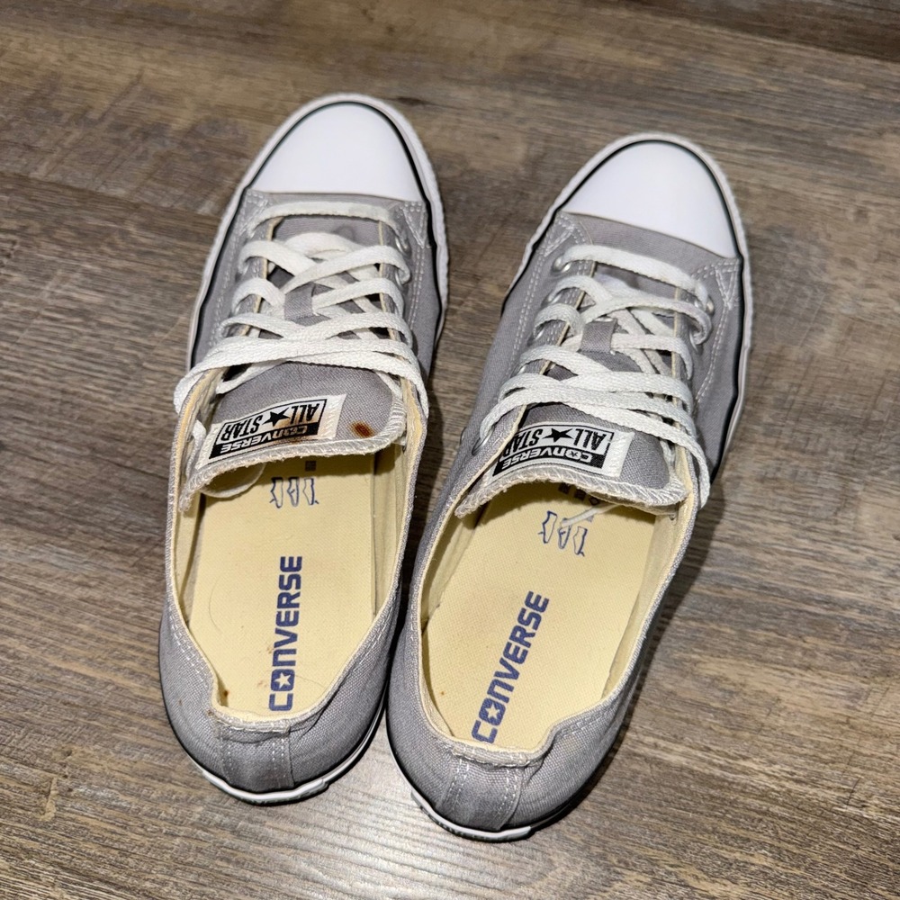 Converse Chuck Taylor All Star Low Top Mens 8 Womens 10 Gray Sneakers 1J713 - Picture 6 of 8